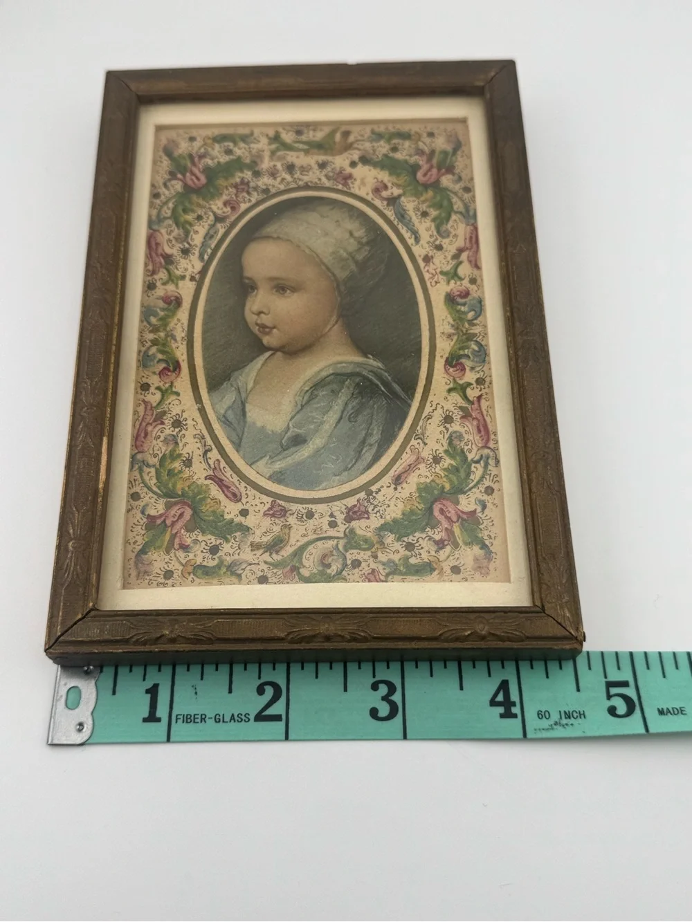 Vintage Wooden Frame Portrait Wall Art